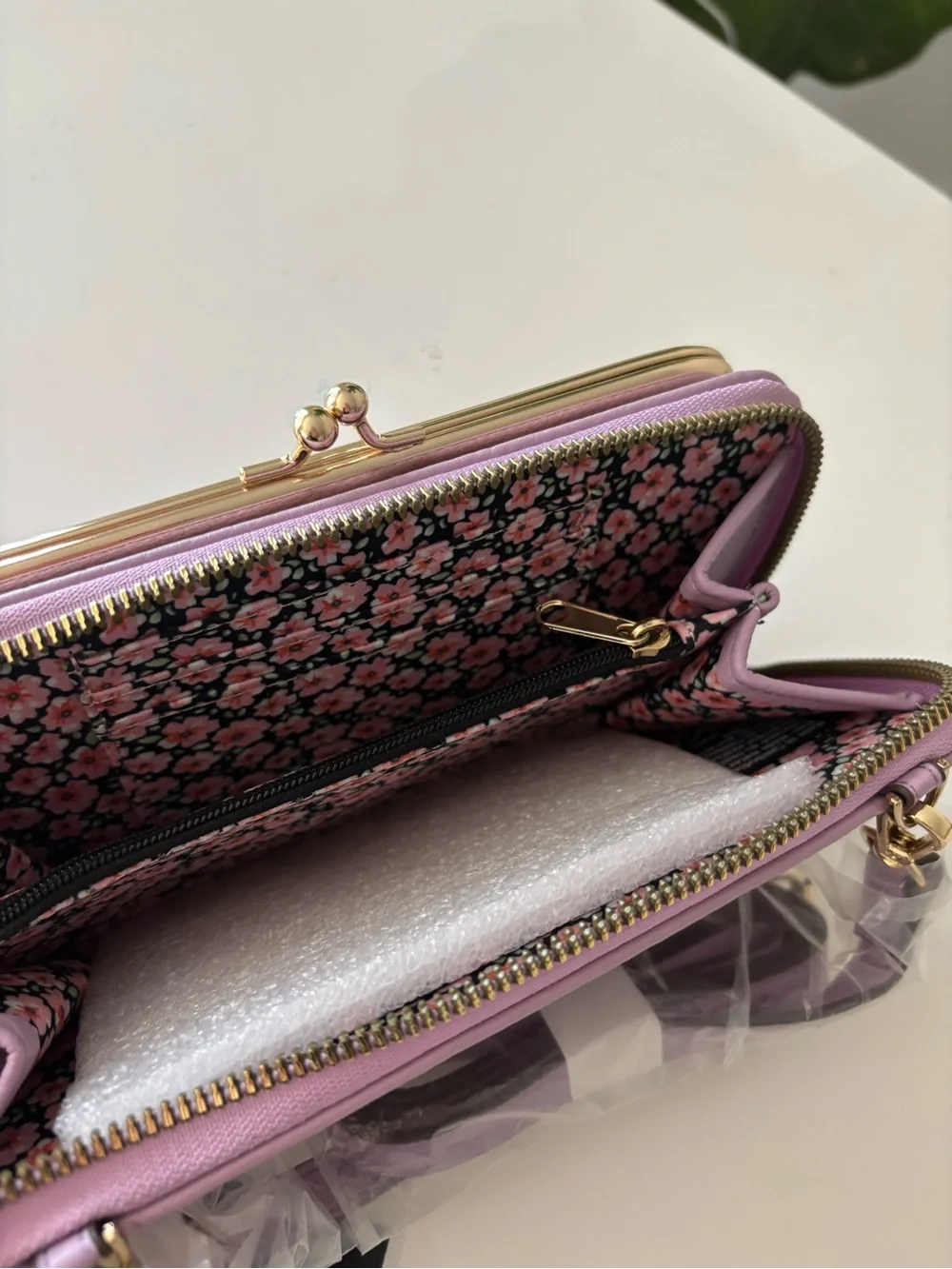 Nanette Lepore Lavender Kiss-Lock Crossbody Wallet- NWT